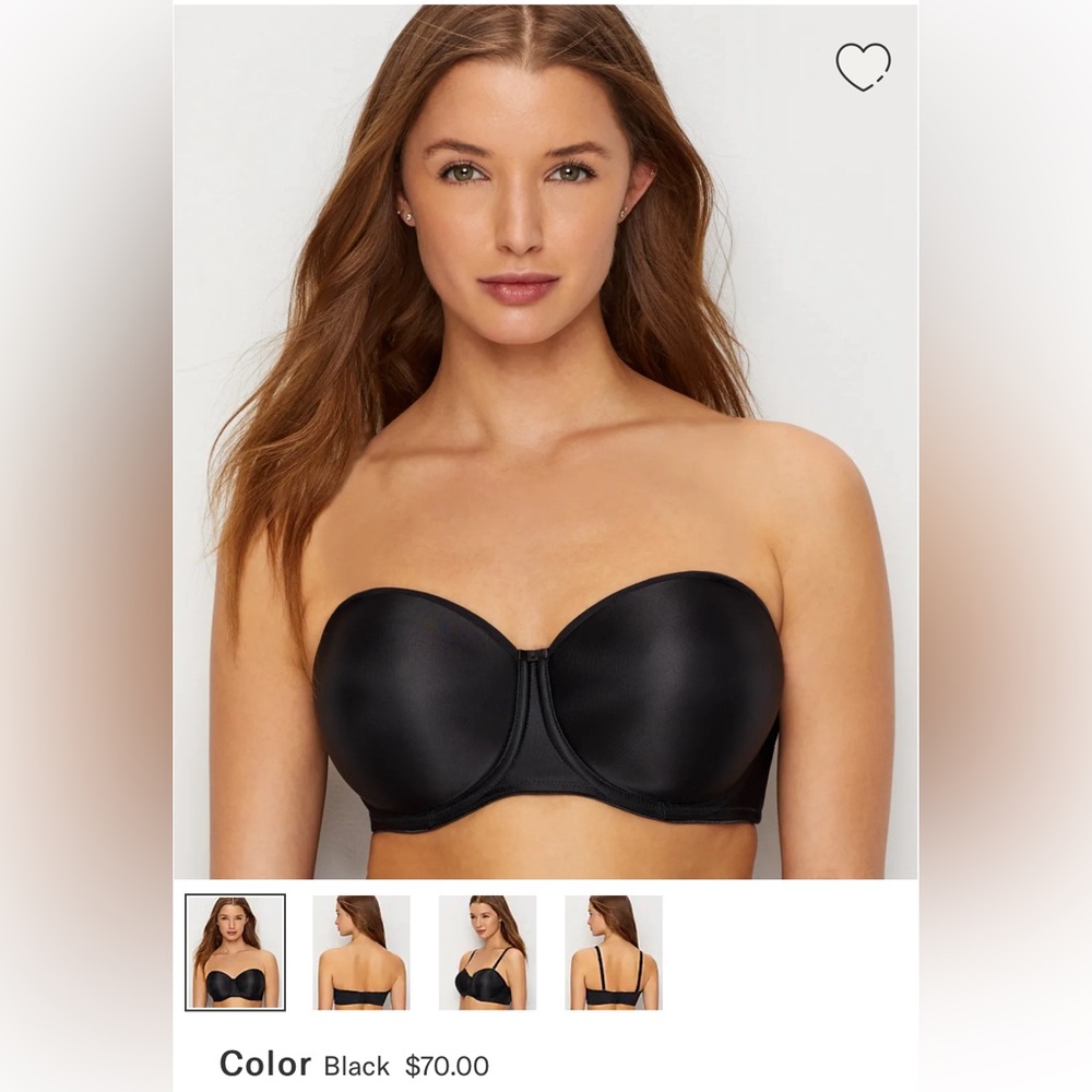 Fantasie Smoothing Black Strapless Bra